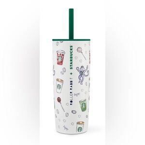 Starbucks Roller Rabbit White and Green Tumbler